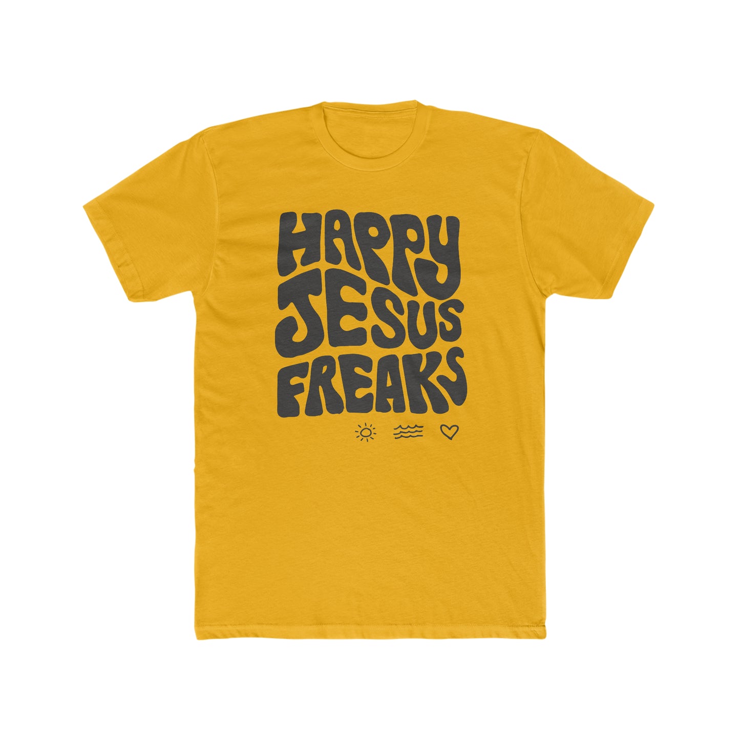 Happy Jesus Freaks Men's Cotton Crew Tee