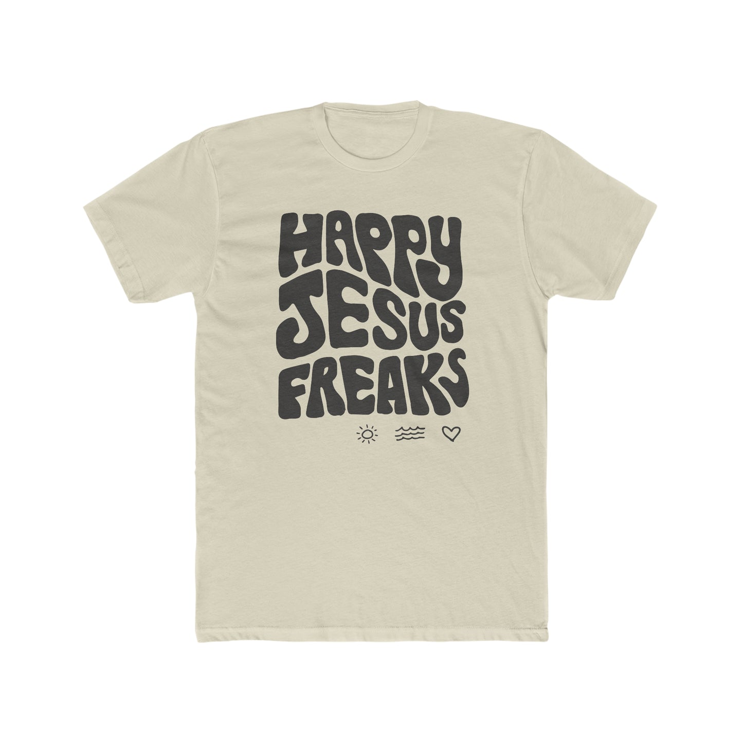 Happy Jesus Freaks Men's Cotton Crew Tee