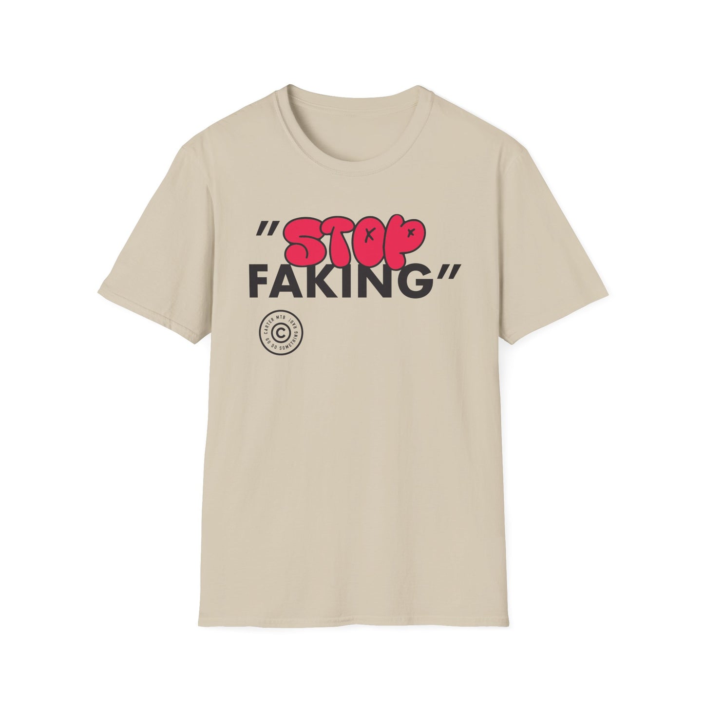 Amazing "Stop Faking Bubble" shirt